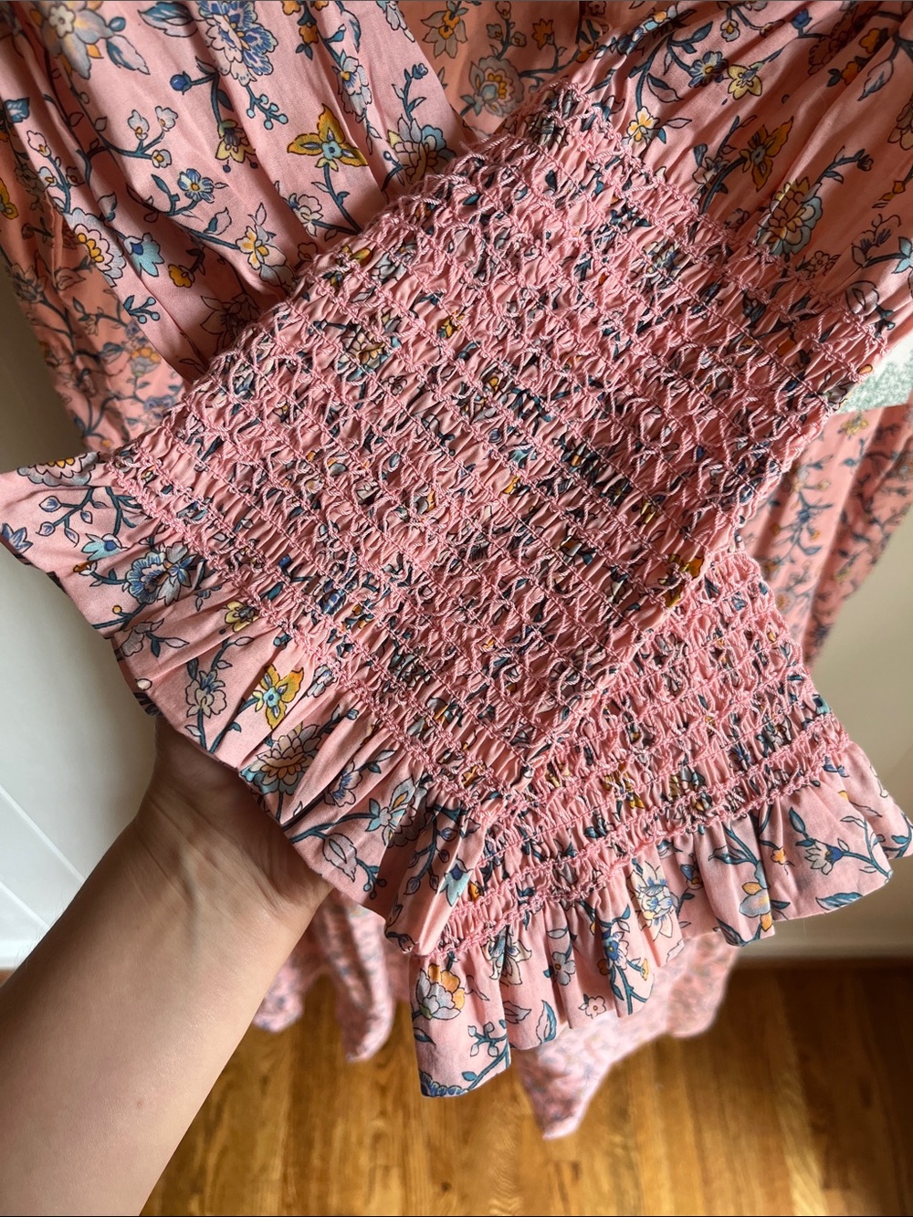 NWT Hyacinth House Tuckernuck Lucille Floral Pink Drawstring Maxi Dress XXL - Picture 8 of 15